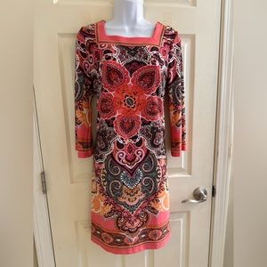 Signature Camryn Print Dress, size 4